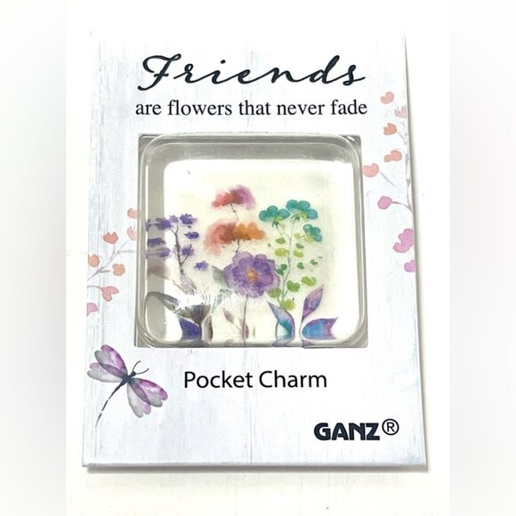 BNIB GANZ Pocket Charm Friends are Flowers that Never Fade​ - Picture 1 of 3
